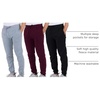 image:image3 Pack Mens Sweatpants Cotton Fleece Joggers Workout Lounge Gym PantsSet B