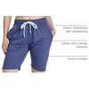 image:image3 Pack Womens 9 French Terry Bermuda Shorts Athletic Lounge Yoga PocketsSet 1