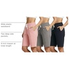 image:image3 Pack Womens 9 French Terry Bermuda Shorts Athletic Lounge Yoga PocketsSet 2