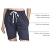 image:image3 Pack Womens 9 French Terry Bermuda Shorts Athletic Lounge Yoga PocketsSet 6
