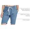 image:image3 Pack Womens 9 French Terry Bermuda Shorts Athletic Lounge Yoga PocketsSet 7