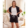 image:image3 Pack Womens Cotton French Terry Shorts Athletic Casual Lounge PocketsSet 8
