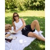 image:image3 Pack Womens Fleece Athletic Sweat Shorts Casual Lounge Pajama PJ PocketsSolid Black  Solid Chocolate Torte  Solid Moonbeam