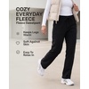 image:image3 Pack Womens Fleece Sweatpants Open Bottom Lounge Sweats Workout PocketsSet 1