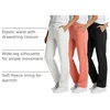 image:image3 Pack Womens Fleece Sweatpants Open Bottom Lounge Sweats Workout PocketsSet 5