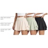 image:image3 Pack Womens Skorts Athletic Tennis Golf Flowy Skirt Mini Shorts PocketsSet 4