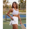 image:image3 Pack Womens Tiered Skorts Skirts Built in Shorts Pockets Tennis GolfSet 8