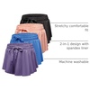 image:image4 Pack Girls Dry Fit Flowy Butterfly Shorts Skorts Skirt Athletic TeensSet 5