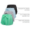 image:image4 Pack Girls Dry Fit Flowy Butterfly Shorts Skorts Skirt Athletic TeensSet 7