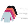 image:image4 Pack Girls Dry Fit Long Sleeve Shirts Athletic Activewear Teens Tops TeeSet 3
