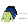 image:image4 Pack Girls Dry Fit Long Sleeve Shirts Athletic Activewear Teens Tops TeeSet 4