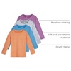 image:image4 Pack Girls Dry Fit Long Sleeve Shirts Athletic Activewear Teens Tops TeeSet 5