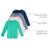 image:image4 Pack Girls Dry Fit Long Sleeve Shirts Athletic Activewear Teens Tops TeeSet 8