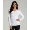 image:image4 Pack Womens Dry Fit Long Sleeve V Neck Tops Workout Athletic Tees ShirtsSet 11