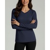 image:image4 Pack Womens Dry Fit Long Sleeve V Neck Tops Workout Athletic Tees ShirtsSet 11