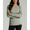 image:image4 Pack Womens Dry Fit Long Sleeve V Neck Tops Workout Athletic Tees ShirtsSet 2