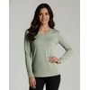 image:image4 Pack Womens Dry Fit Long Sleeve V Neck Tops Workout Athletic Tees ShirtsSet 2
