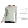image:image4 Pack Womens Dry Fit Long Sleeve V Neck Tops Workout Athletic Tees ShirtsSet 2