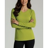 image:image4 Pack Womens Dry Fit Long Sleeve V Neck Tops Workout Athletic Tees ShirtsSet 3