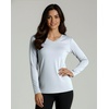 image:image4 Pack Womens Dry Fit Long Sleeve V Neck Tops Workout Athletic Tees ShirtsSet 4