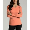image:image4 Pack Womens Dry Fit Long Sleeve V Neck Tops Workout Athletic Tees ShirtsSet 5