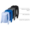 image:image4 Pack Womens Dry Fit Long Sleeve V Neck Tops Workout Athletic Tees ShirtsSet 7