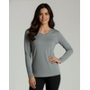 image:image4 Pack Womens Dry Fit Long Sleeve V Neck Tops Workout Athletic Tees ShirtsSet 7