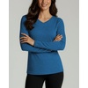 image:image4 Pack Womens Dry Fit Long Sleeve V Neck Tops Workout Athletic Tees ShirtsSet 8
