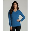 image:image4 Pack Womens Dry Fit Long Sleeve V Neck Tops Workout Athletic Tees ShirtsSet 8