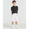 image:image5 Pack Boys Athletic Shorts Basketball Soccer Quick Dry Pockets Kids TeensSet 1