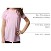 image:image5 Pack Girls Dry Fit Short Sleeve T Shirts Athletic Crew Neck Tween TeensSet 1
