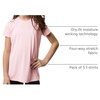 image:image5 Pack Girls Dry Fit Short Sleeve T Shirts Athletic Crew Neck Tween TeensSet 4