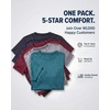 image:image5 Pack Mens Dry Fit Workout T Shirts Crew Neck Athletic Gym Running TeesSet 4