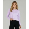 image:image5 Pack Womens Dry Fit Long Sleeve Crop Tops Workout Athletic Crew Neck TeeSet 11