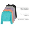 image:image5 Pack Womens Dry Fit Long Sleeve Crop Tops Workout Athletic Crew Neck TeeSet 2