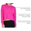 image:image5 Pack Womens Dry Fit Long Sleeve Crop Tops Workout Athletic Crew Neck TeeSet 7