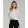 image:image5 Pack Womens Dry Fit Long Sleeve Crop Tops Workout Athletic Crew Neck TeeSet 7