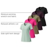 image:image5 Pack Womens Dry Fit V Neck T Shirts Workout Athletic Gym Yoga Basic TopsSet 4