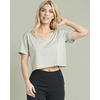 image:image5 Pack Womens V Neck Crop Tops Short Sleeve Athletic Workout Gym T ShirtsSet 3