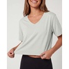 image:image5 Pack Womens V Neck Crop Tops Short Sleeve Athletic Workout Gym T ShirtsSet 3