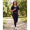 image:image5 Pack Womens V Neck Crop Tops Short Sleeve Athletic Workout Gym T ShirtsSet 5