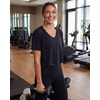 image:image5 Pack Womens V Neck Crop Tops Short Sleeve Athletic Workout Gym T ShirtsSet 6