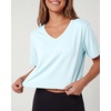 image:image5 Pack Womens V Neck Crop Tops Short Sleeve Athletic Workout Gym T ShirtsSet 6