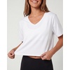 image:image5 Pack Womens V Neck Crop Tops Short Sleeve Athletic Workout Gym T ShirtsSet 9