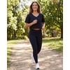 image:image5 Pack Womens V Neck Crop Tops Short Sleeve Athletic Workout Gym T ShirtsSet 9