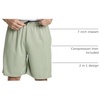 image:imageReal Essentials 3 Pack Mens 2 in 1 Mesh 7 Running Workout Gym Shorts with Compression Liner Available in Big amp TallSet 1