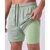 image:imageReal Essentials 3 Pack Mens 2 in 1 Mesh 7 Running Workout Gym Shorts with Compression Liner Available in Big amp TallSet 1