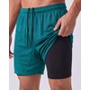 image:imageReal Essentials 3 Pack Mens 2 in 1 Mesh 7 Running Workout Gym Shorts with Compression Liner Available in Big amp TallSet 10