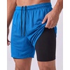 image:imageReal Essentials 3 Pack Mens 2 in 1 Mesh 7 Running Workout Gym Shorts with Compression Liner Available in Big amp TallSet 11