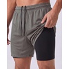 image:imageReal Essentials 3 Pack Mens 2 in 1 Mesh 7 Running Workout Gym Shorts with Compression Liner Available in Big amp TallSet 14